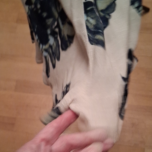 Free People Floral Wrap Romper - Navy and Cream - Picture 8 of 11